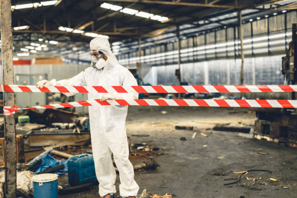 Professional Biohazard Cleanup technician working in Milan, MO